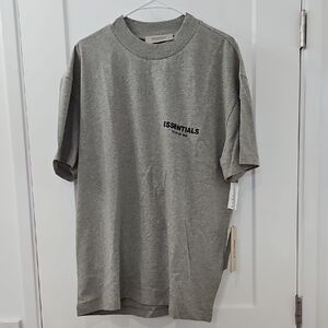 Essentials Gray Short Sleeve Tee Classic Crew Neck